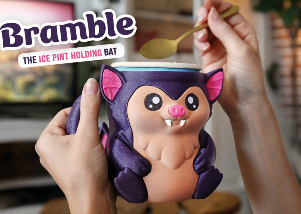 Bramble the Bat Ice Cream Pint Holder