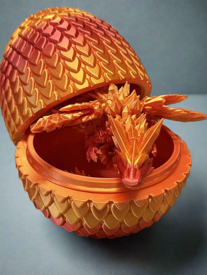 Large Crystal Winged Dragon And Egg
