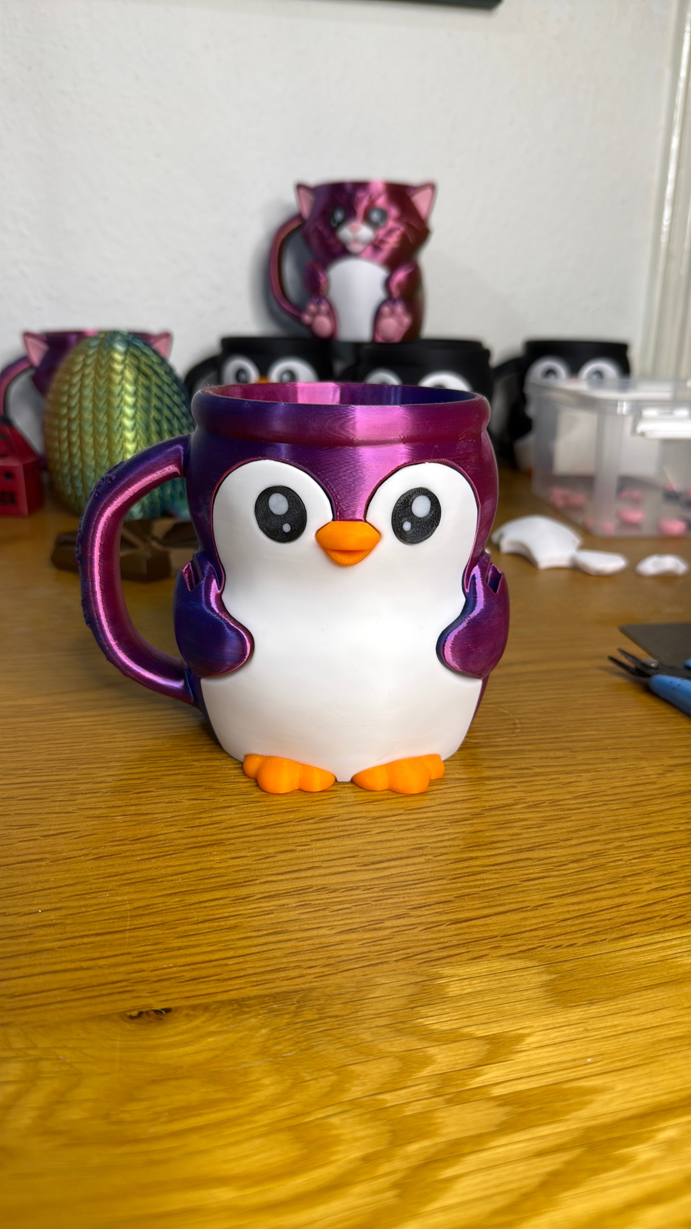 Pebbles the Penguin Ice Cream Pint Holder