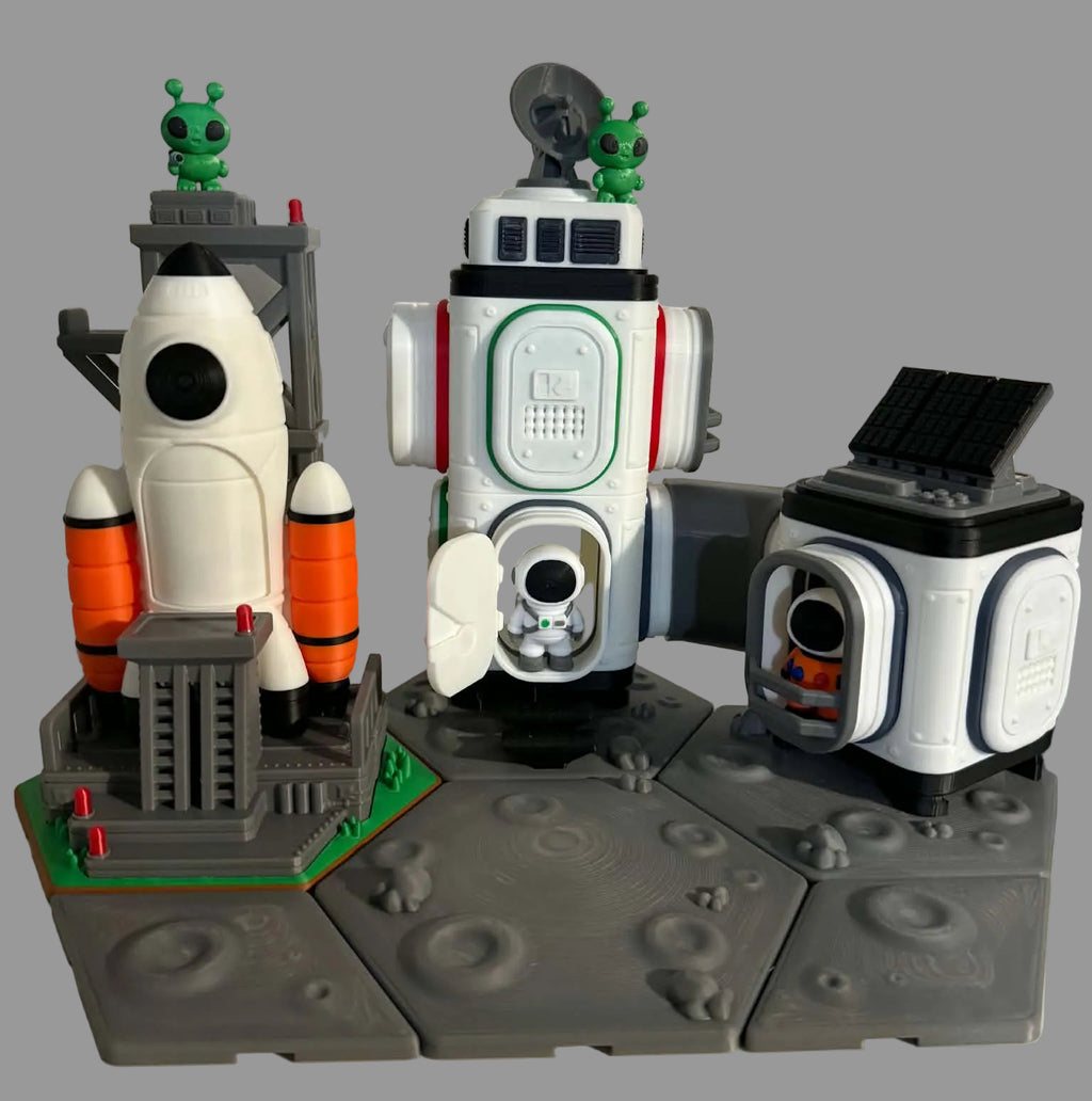 Moon Base Modular Space Station Set