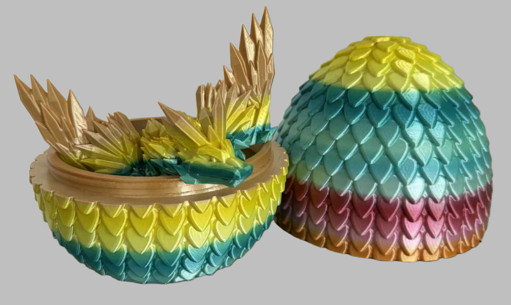 Large Crystal Winged Dragon And Egg
